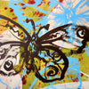 'Winters Butterflies' David Bromley. Acrylic on canvas with a varnish wash. 180cm x 150cm.