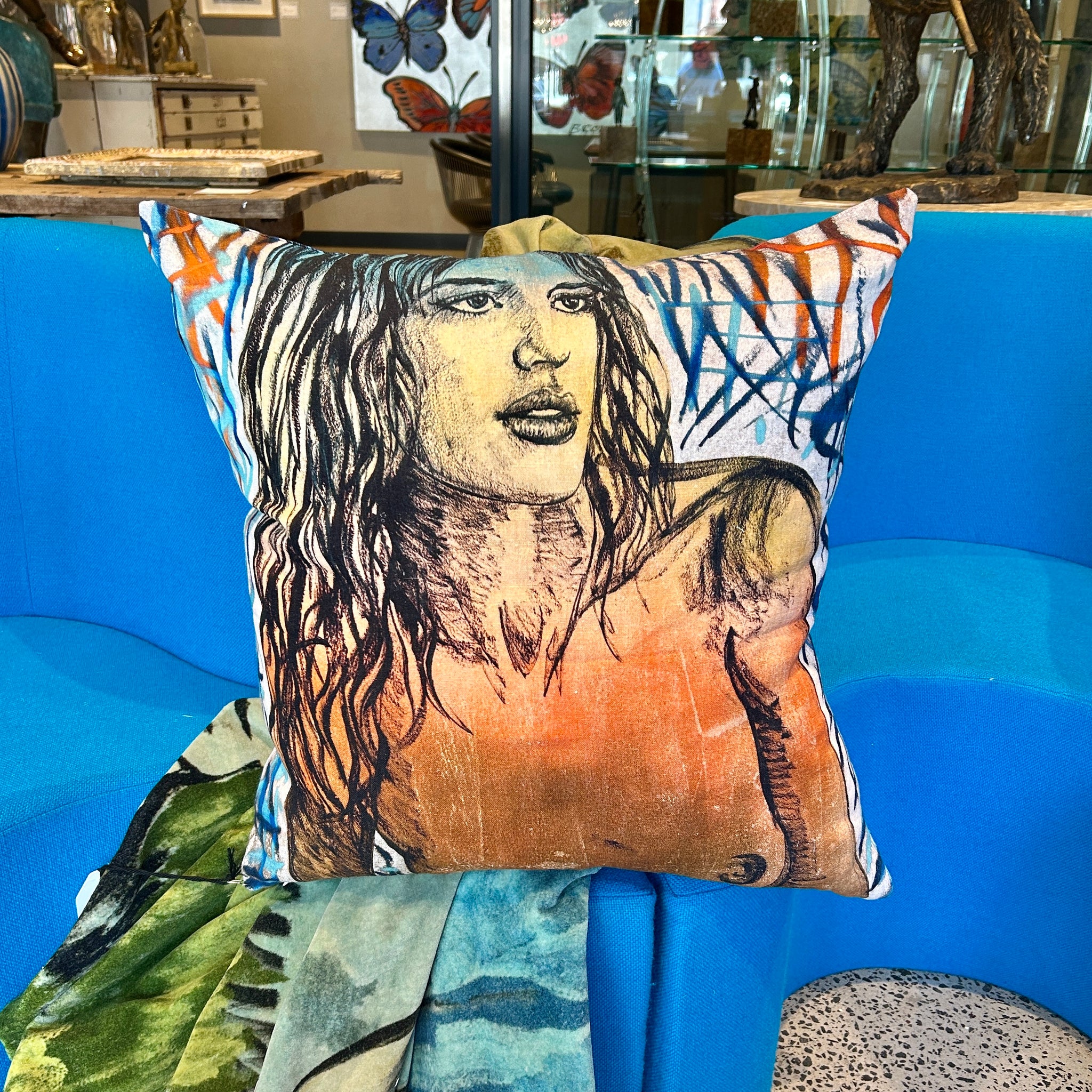 'Taylor' Linen Cushion by Bromley Studio. 60 x 60cm