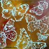 'Butterflies no.8'. David Bromley. Acrylic on canvas with a varnish wash. 90cm x 90cm.