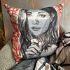 'Rosie' Cotton Velvet Cushion by Bromley Studio. 60 x 60cm